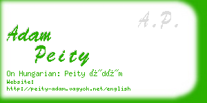 adam peity business card